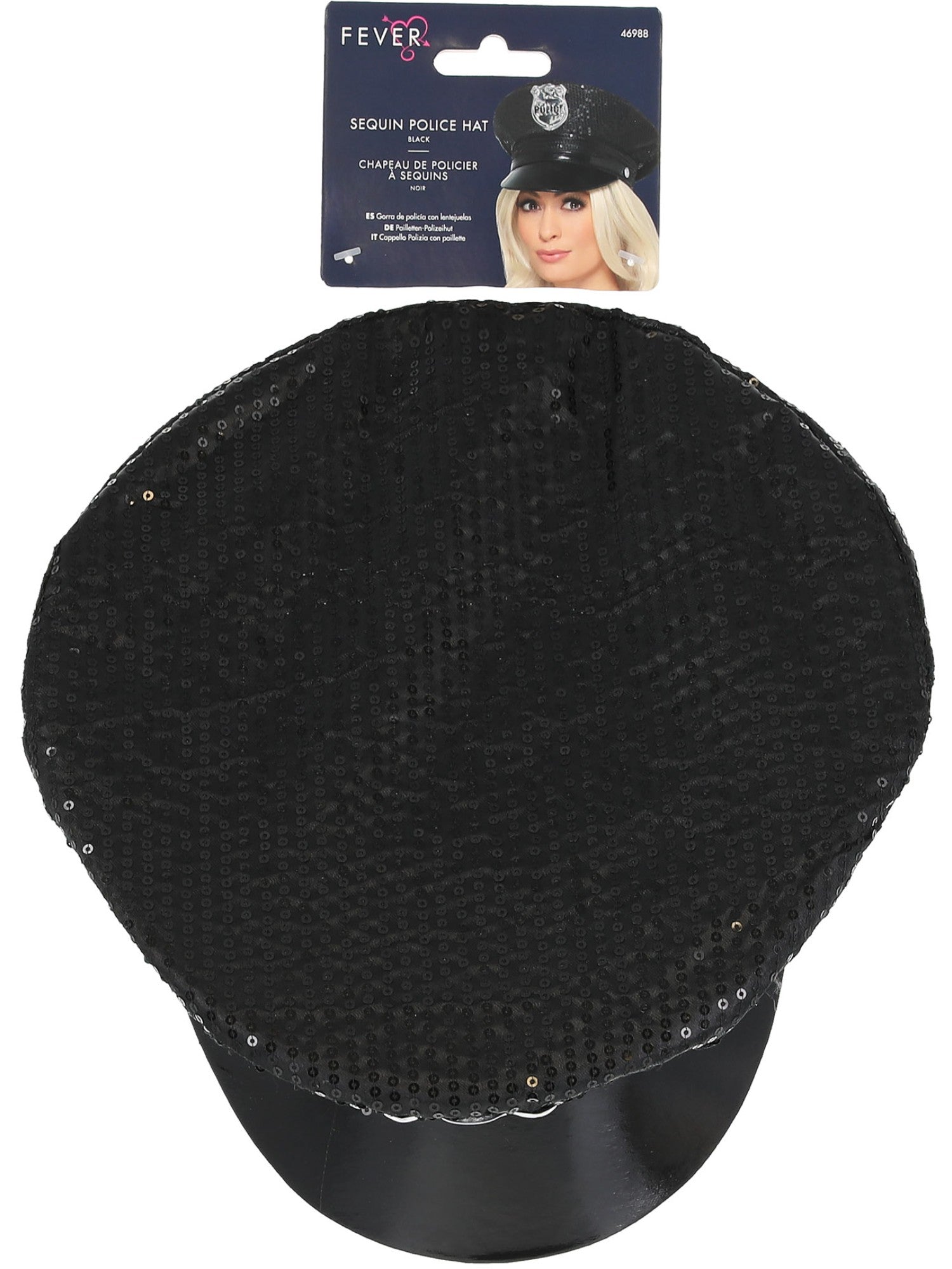FEVER SEQUIN POLICE HAT, ADULT - Image 2
