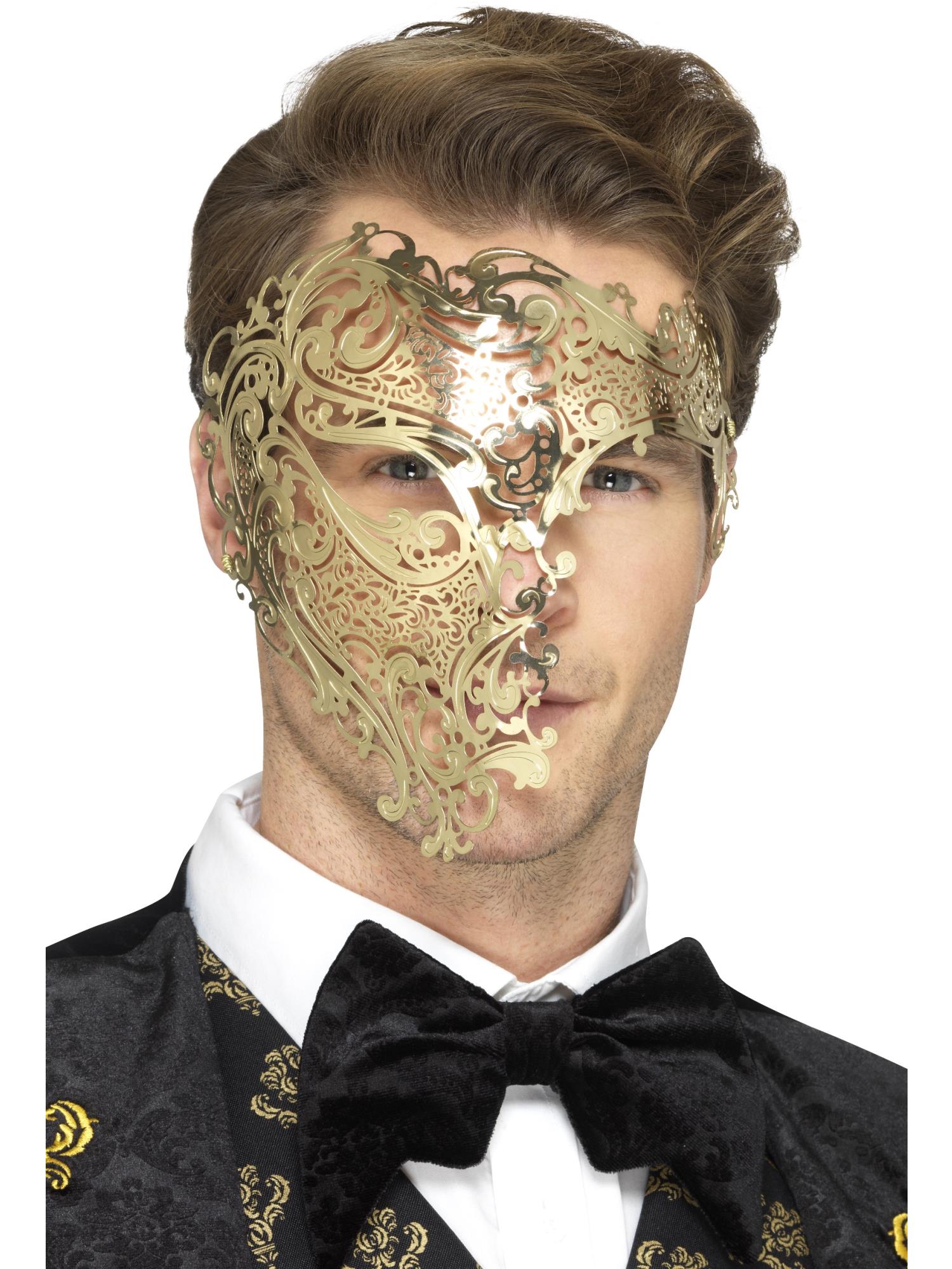 FILIGREE PHANTOM DELUXE MASK (METAL), ADULT