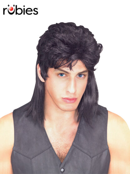 MULLET WIG - BLACK  - ADULT