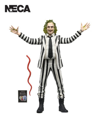 BEETLEJUICE (1988) - BLACK & WHITE STRIPED SUIT BEETLEJUICE - 7" SCALE ACTION FIGURE