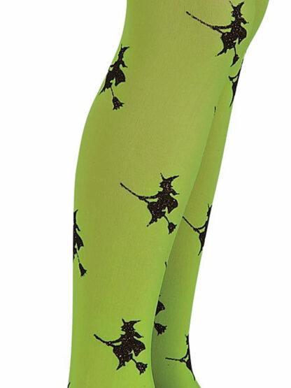 GLITTER WITCH TIGHTS GREEN, CHILD - Image 2