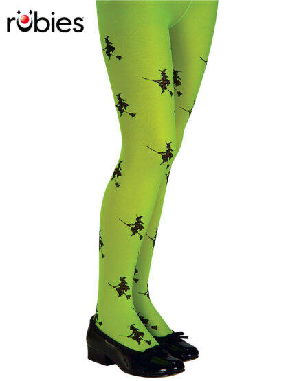 GLITTER WITCH TIGHTS GREEN, CHILD