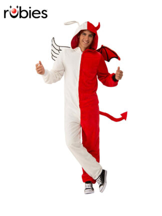 ANGEL OR DEMON FURRY ONESIE COSTUME, ADULT