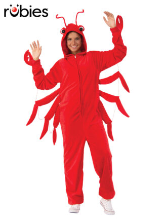 LOBSTER FURRY ONESIE COSTUME, ADULT
