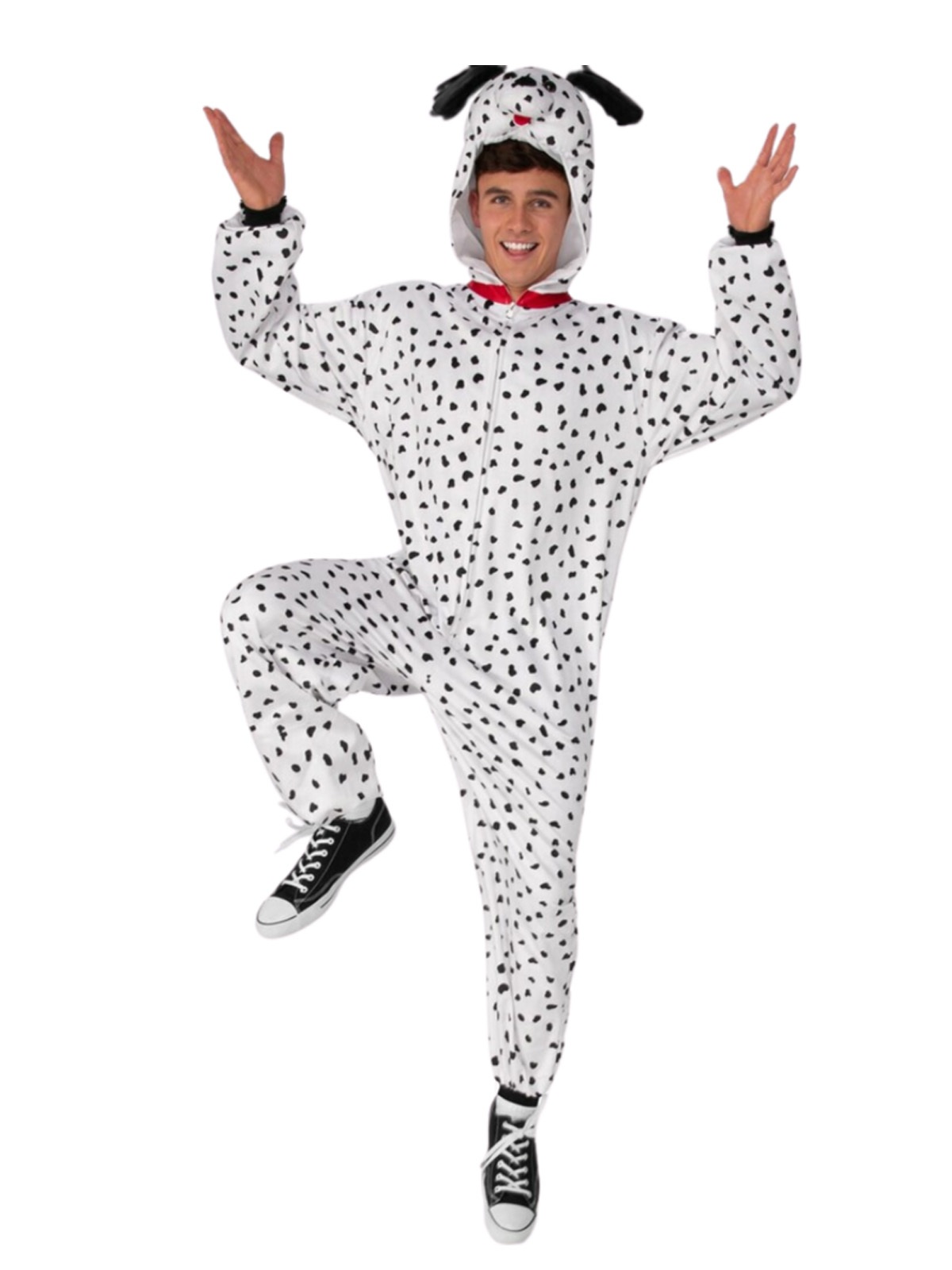 DALMATIAN FURRY ONESIE COSTUME, ADULT - Image 2
