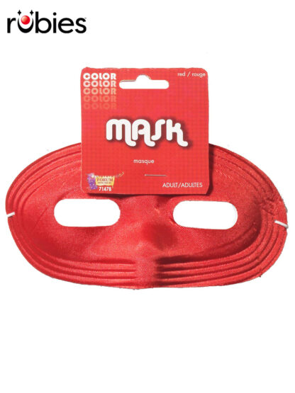 SATIN DOMINO RED MASK - ADULT