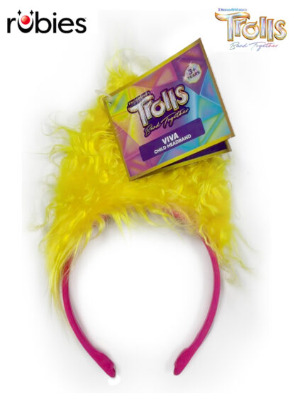 TROLLS VIVA - HEADBAND WITH ATTACHED HAIR