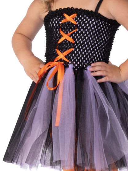 WITCH PURPLE & ORANGE COSTUME, CHILD - Image 3