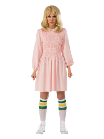 STRANGER THINGS ELEVEN PINK DRESS COSTUME, ADULT - Image 2