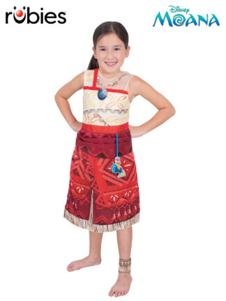 MOANA DELUXE COSTUME WITH HEIHEI ACCESSORY, CHILD