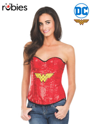 WONDER WOMAN SEQUIN CORSET, ADULT