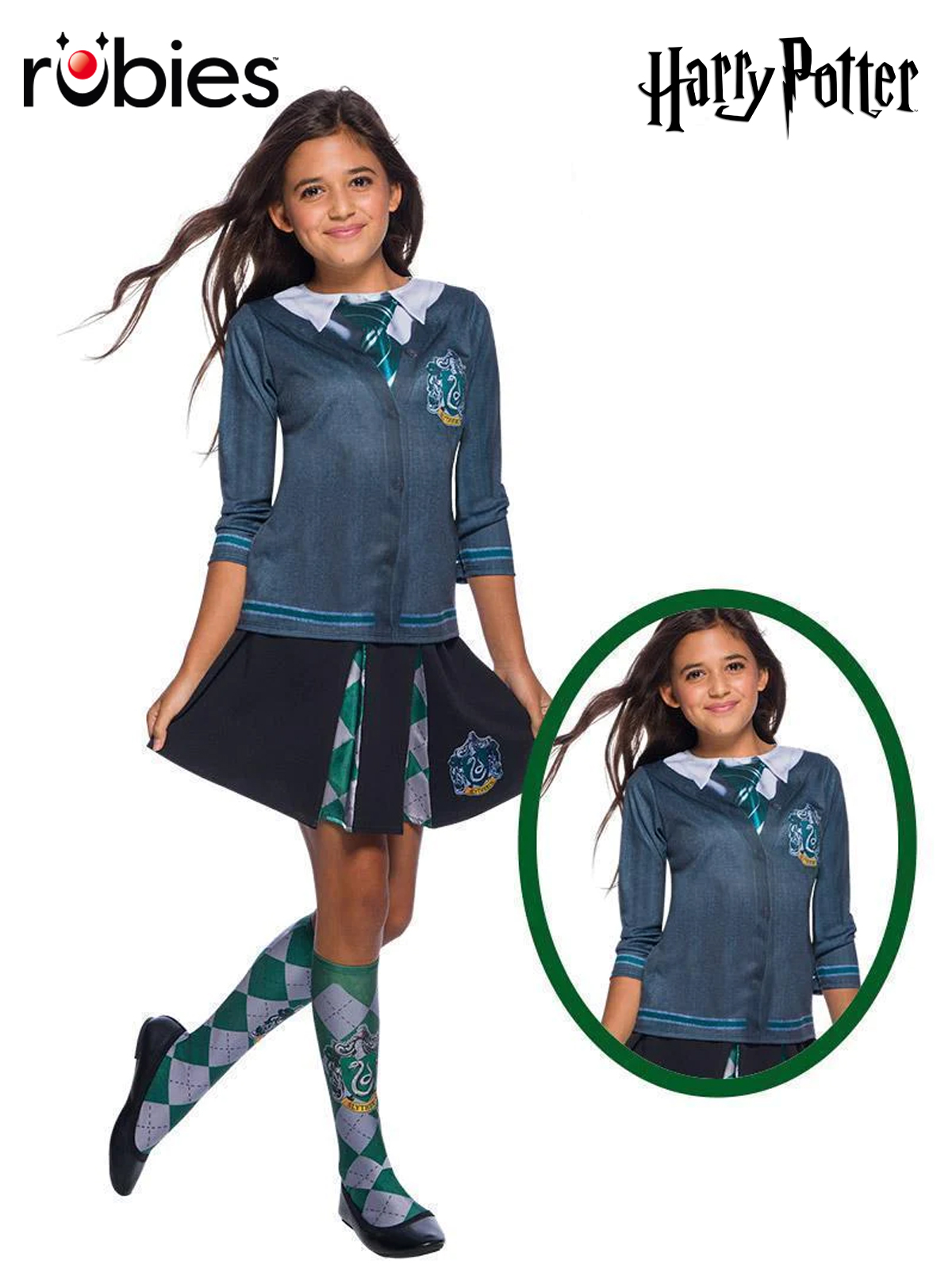 SLYTHERIN COSTUME TOP, CHILD