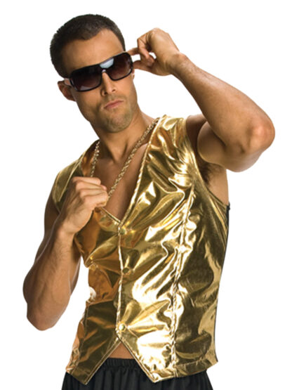 RAPPER GOLD VEST, ADULT - Image 2