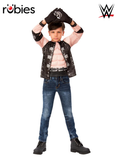 AJ STYLES COSTUME TOP AND GLOVES, CHILD
