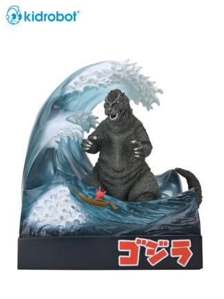 GODZILLA IN WAVE WITH DUNNY - 8" RESIN ART FIGURINE (LIMITED EDITION)