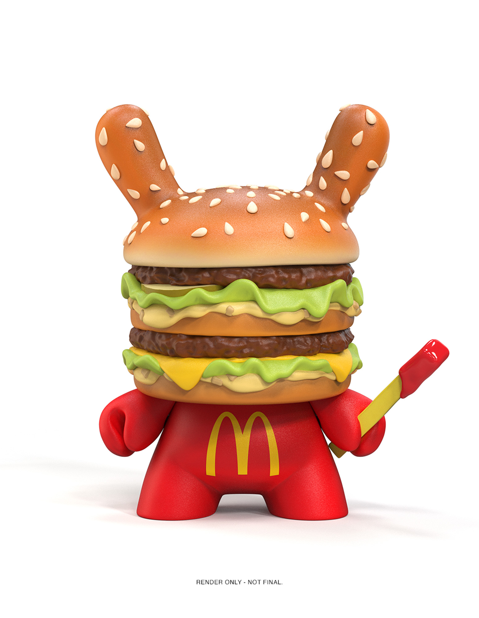 MCDONALDS BIG MAC 8" VINYL DUNNY ART FIGURINE - Image 2