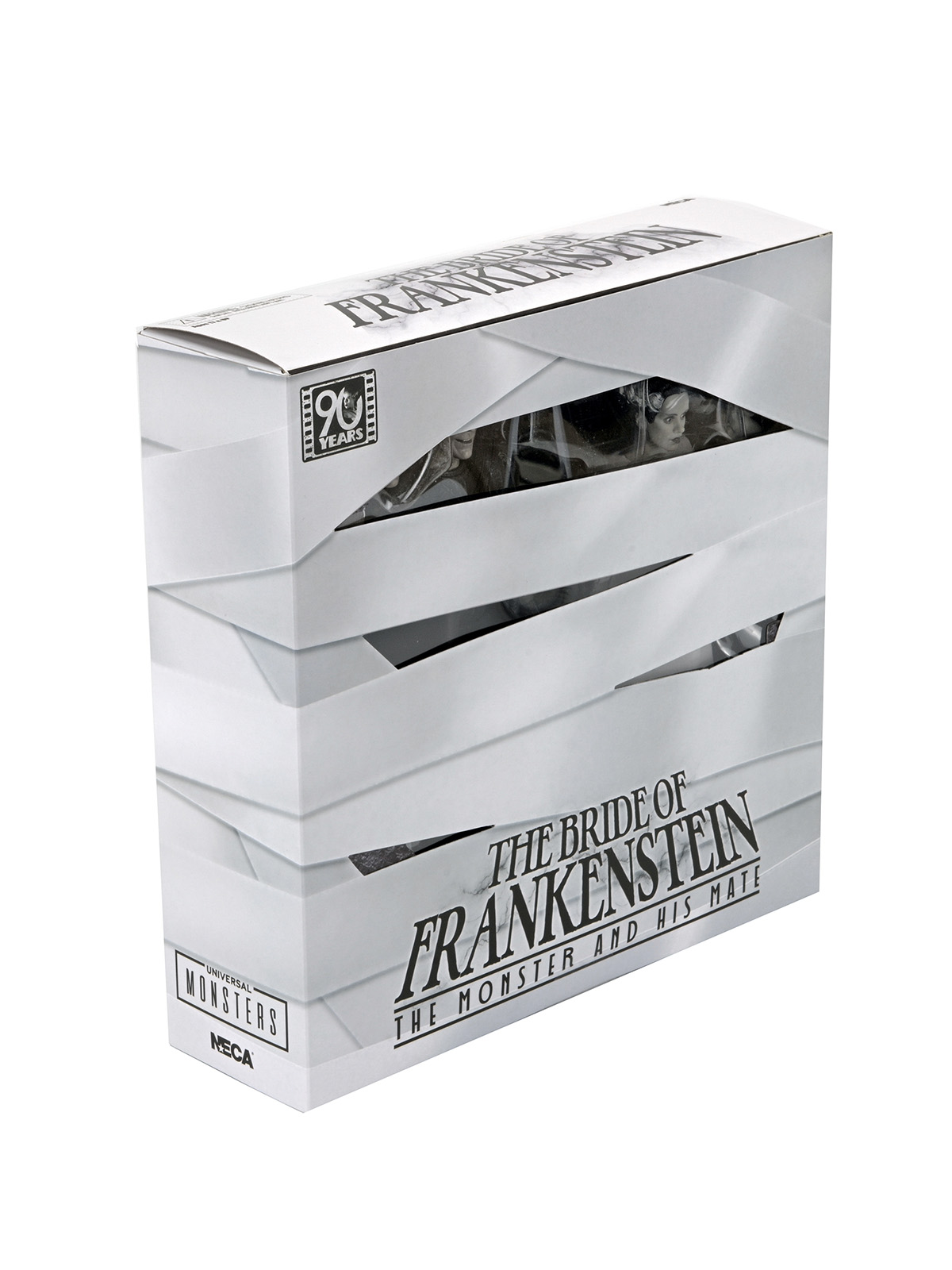 UNIVERSAL MONSTERS X BRIDE OF FRANKENSTEIN 90TH ANNIVERSARY - THE MONSTER & HIS MATE 2PK 7" FIGURES (B&W) - Image 9