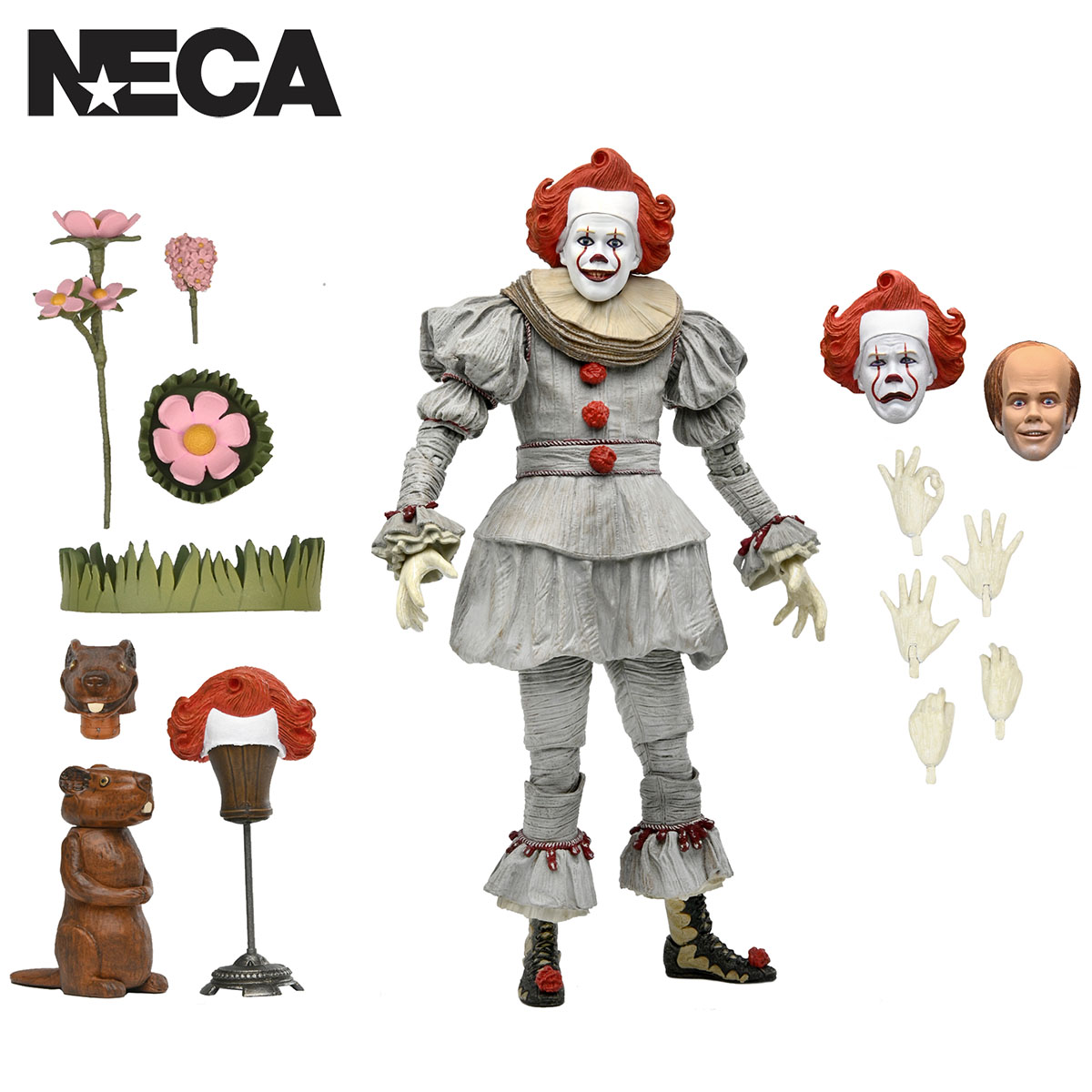 WELCOME TO DERRY ULTIMATE BOB GREY AS PENNYWISE 7" SCALE ACTION FIGURE