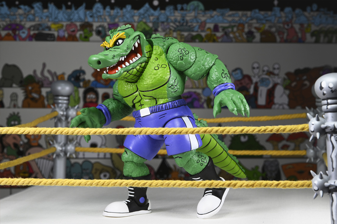 TMNT STUMP WRESTLING LEATHERHEAD (ARCHIE COMICS) 7" SCALE ACTION FIGURE - Image 9