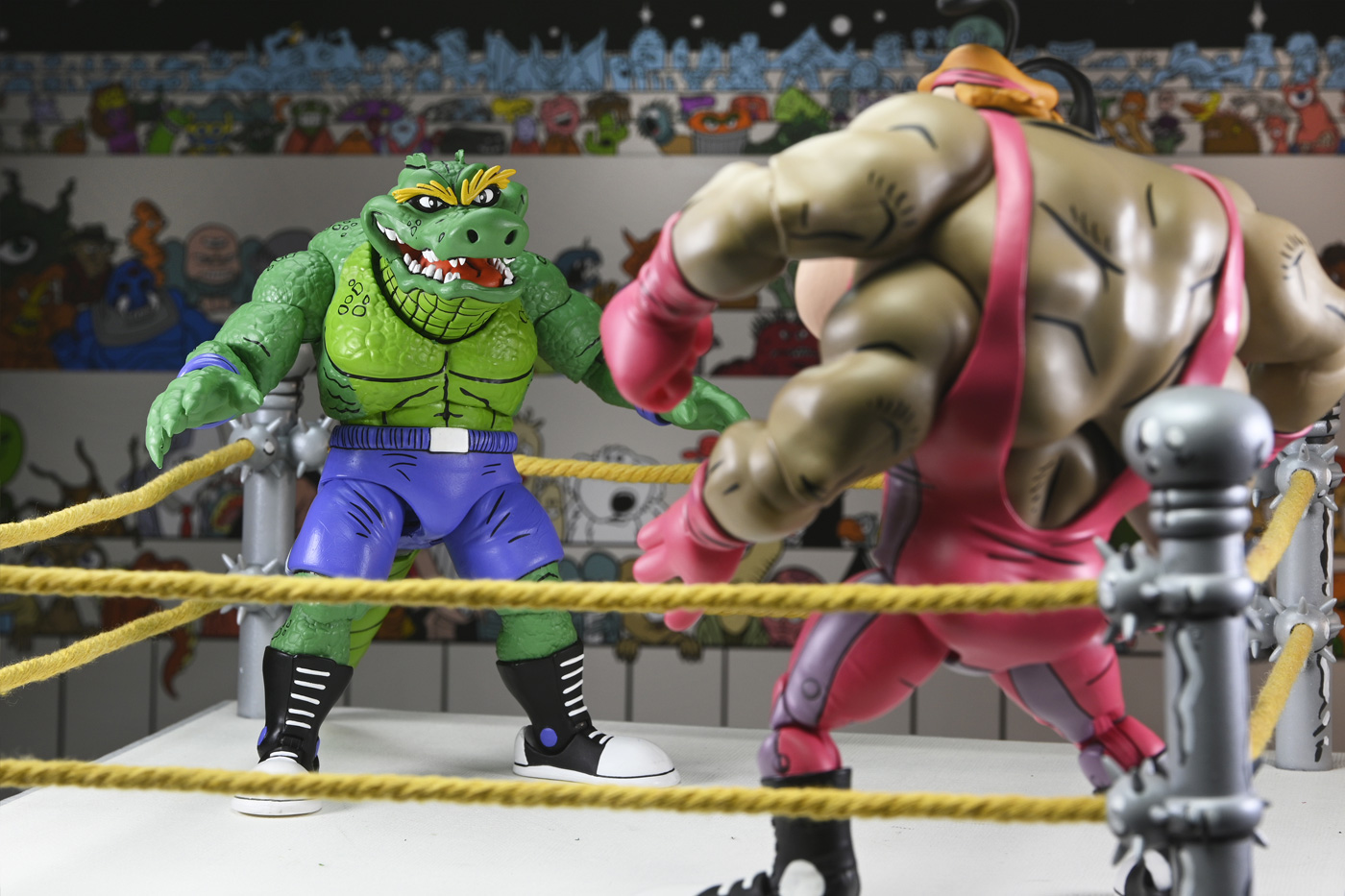 TMNT STUMP WRESTLING LEATHERHEAD (ARCHIE COMICS) 7" SCALE ACTION FIGURE - Image 3