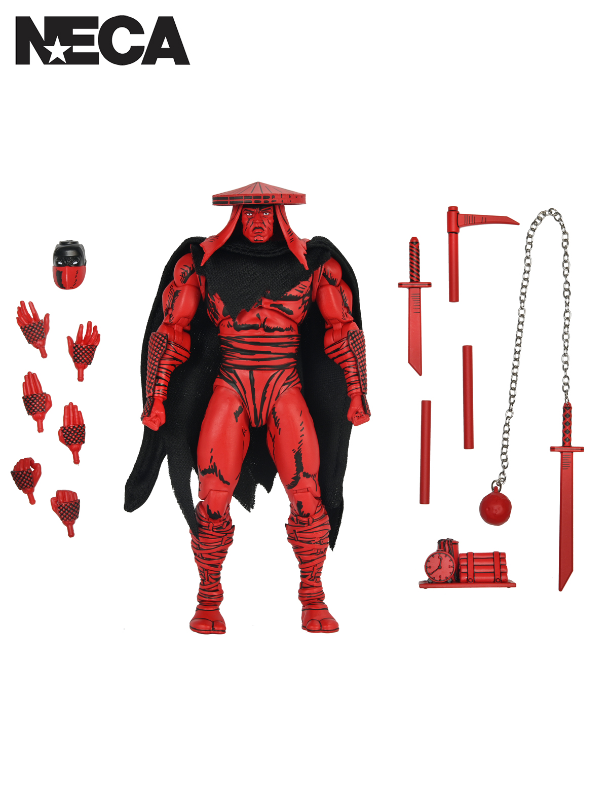 TMNT RED AND BLACK FOOT ASSASSIN (MIRAGE COMICS) 7" SCALE ACTION FIGURE