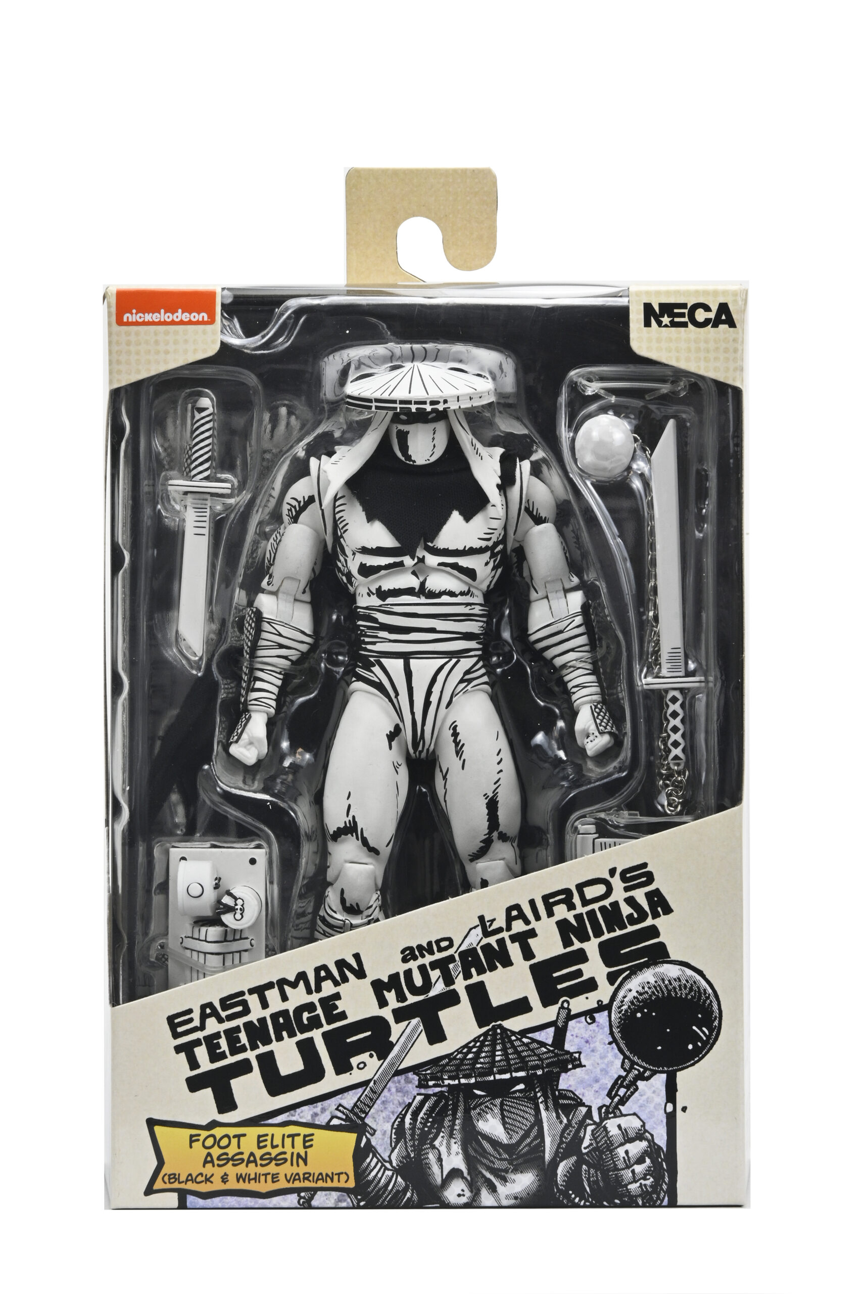 TMNT FOOT ASSASSIN BLACK & WHITE (MIRAGE COMICS) - 7" SCALE ACTION FIGURE - Image 7