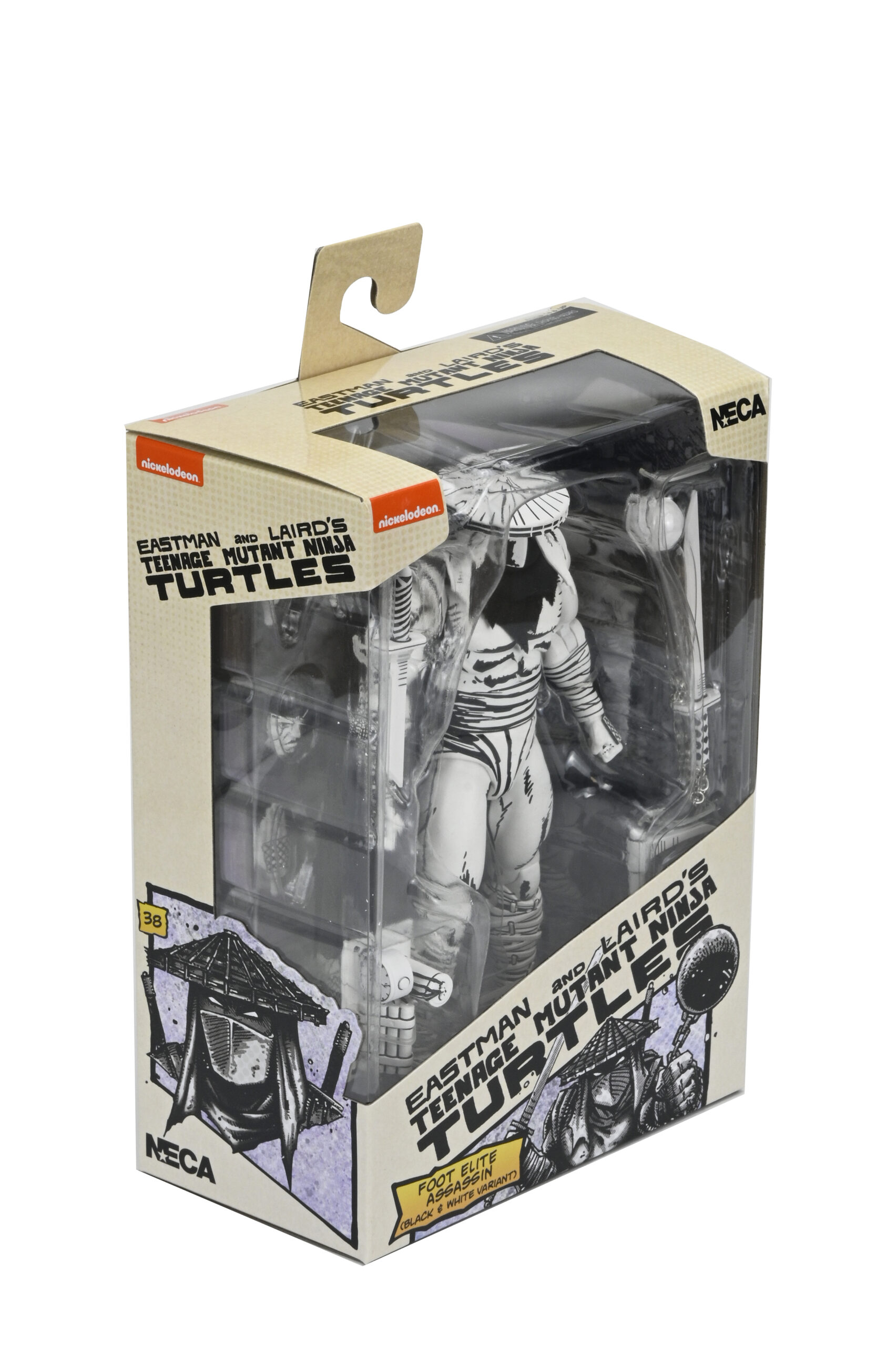 TMNT FOOT ASSASSIN BLACK & WHITE (MIRAGE COMICS) - 7" SCALE ACTION FIGURE - Image 5