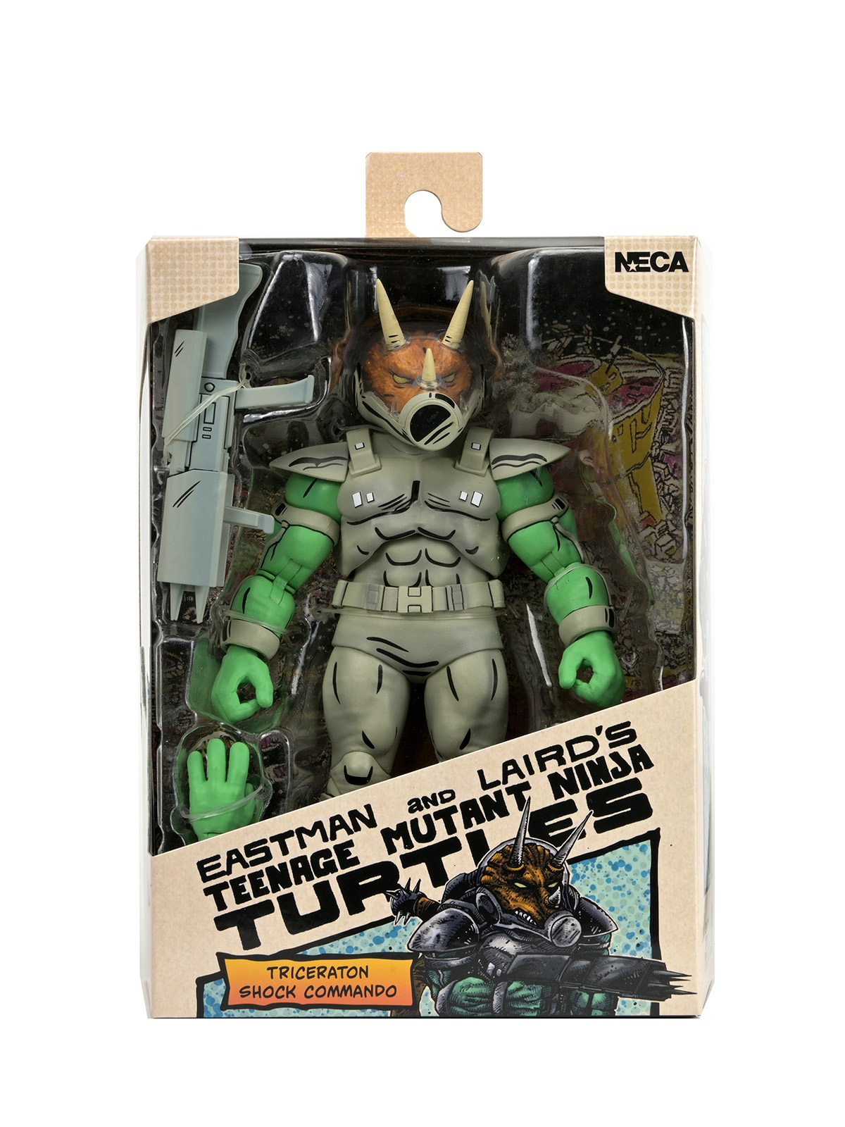 TMNT (MIRAGE COMICS) SHOCK COMMANDO TRICERATON - 7" SCALE ACTION FIGURE - Image 9