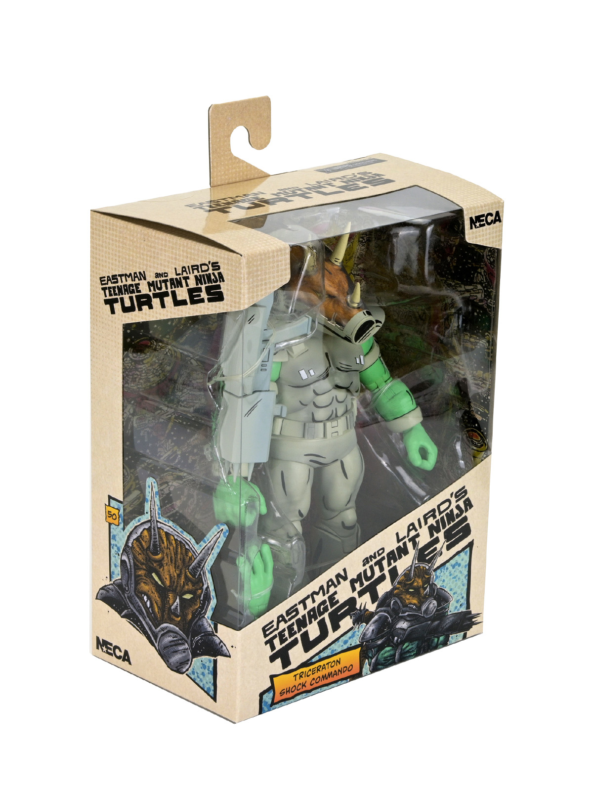 TMNT (MIRAGE COMICS) SHOCK COMMANDO TRICERATON - 7" SCALE ACTION FIGURE - Image 8