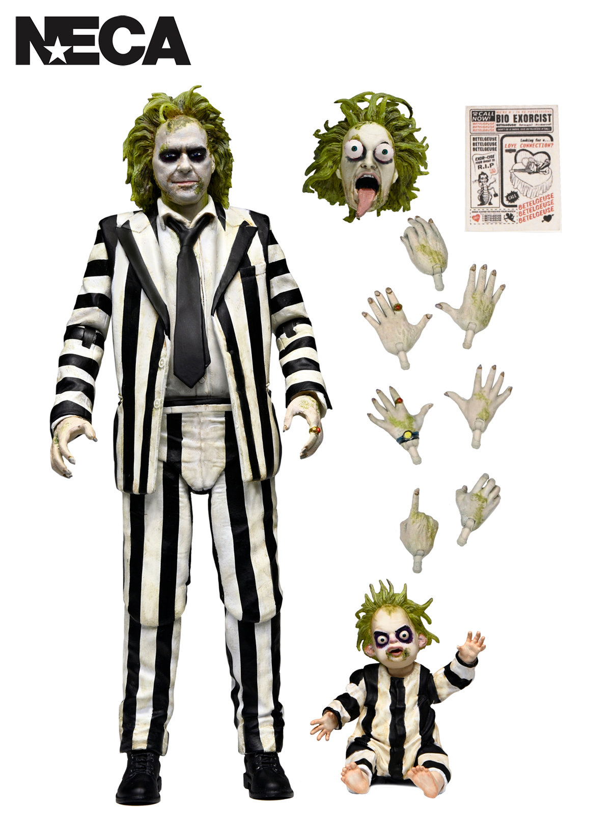 BEETLEJUICE "STRIPED SUIT" BEETLEJUICE BEETLEJUICE ULTIMATE 7" SCALE ACTION FIGURE